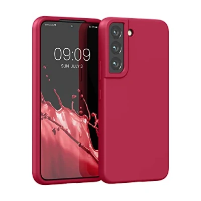 Afbeelding van kwmobile telefoonhoesje compatibel met Samsung Galaxy S22 hoesje Zachte case voor smartphone Back cover in kersrood