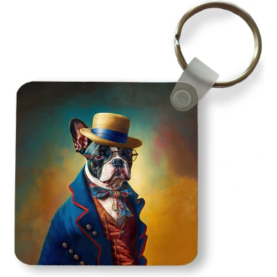 Afbeelding van Sleutelhanger Uitdeelcadeautjes Hond Kleding Accessoires Verf Portret Plastic