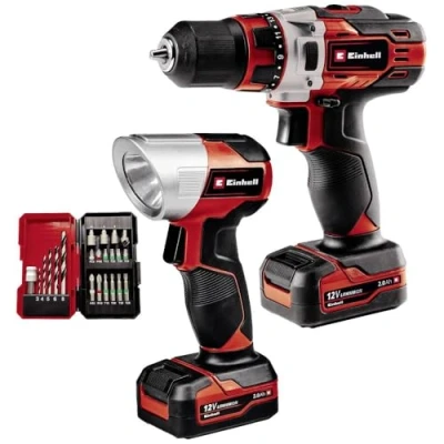 Afbeelding van Einhell TE CD 12/1 Li +22+CL (2x2.0Ah) 4513598 Accu schroefboormachine 12 V 2 Ah ion Incl. accus, accessoires