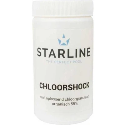 Afbeelding van Starline Chloorshock 1 Kg Wit Zwembad Schoonmaak