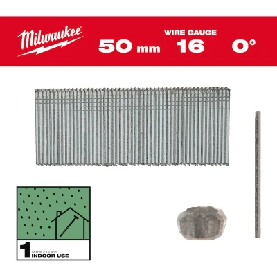Afbeelding van Milwaukee Afwerkspijker Gegalvaniseerd 16G 50mm SC1 2500 stuks 4932498316