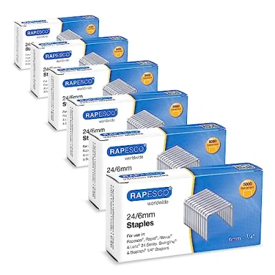 Afbeelding van Rapesco 1736 Business Pack: 24/6mm (No.16) Verzinkte Nietjes, 6 Dozen met 5000 Stuks