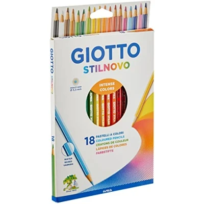Afbeelding van GIOTTO Stilnovo etui met 18 kleurpotloden, 3,3 mm, meerkleurig, intense kleuren