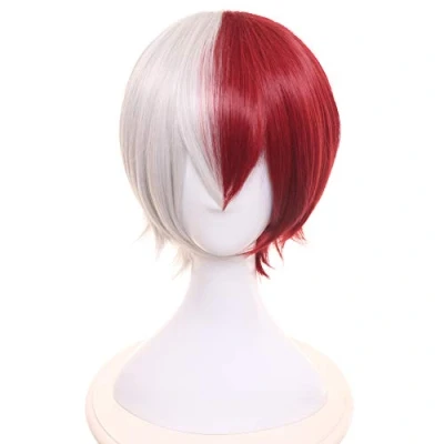 Afbeelding van HIROAKIYA Shoto Todoroki Wig, MHA My Hero Academia Cosplay Wig with Cap