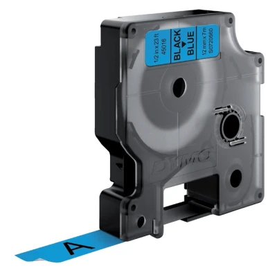Afbeelding van Dymo 45016 (S0720560) Tape Zwart op blauw (12 mm)