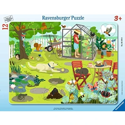 Afbeelding van Ravensburger Kinderpuzzle Unser Garten 12 Teile Rahmenpuzzle für Kinder ab 3 Jahren