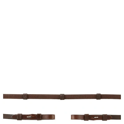 Afbeelding van Rubberteugel met stops Zwart Shetland Teugels paard