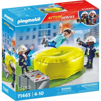 Afbeelding van Playmobil Act!on Heros Brandweermannen met luchtkussen 71465