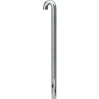 Afbeelding van Viega vloerbuis Ø 38 x 680 mm 180 met kraag messing chroom