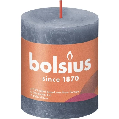 Afbeelding van Bolsius kaars rustiek Twilight Blue 80/68 mm