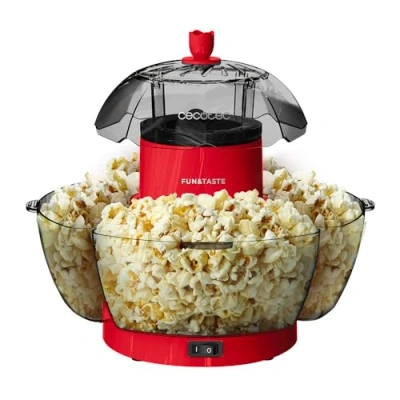Afbeelding van Cecotec Fun &amp; Taste P`Corn Lotus popcornmachine, 1200 W, popcorn in 2 minuten, inclusief 4 uitneembare containers, totale capaci
