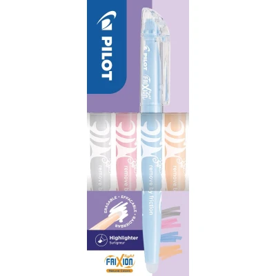 Afbeelding van Pilot Frixion Light Natural Set 4 Kleuren Grijs Koraal Hemelsblauwl Licht Oranje Uitwisbaar