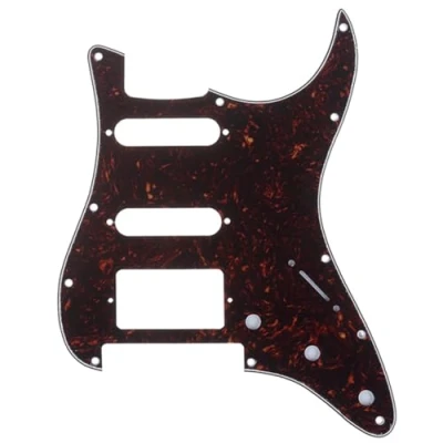 Afbeelding van Musiclily Pro 11 Schroefgaten Moderne stijl HSS Strat Gitaar Slagplaat voor Fender American/Mexican Stratocaster Floyd Rose Brug Knippen, 4 laags Tortoise Shell