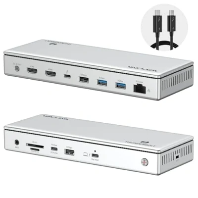 Afbeelding van WAVLINK Thunderbolt 4 dockingstation, 96W PD, Single 8K/Triple 4K Monitor dockingstation met 2 poorten, x HDMI, USB A 3.1, 3.0, C, Ethernet, SD/MicroSD,