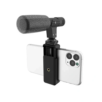 Afbeelding van DigiPower Universal Shotgun Microfoon Kit DP M25 Smartphone/Camera/Vlog kit, Smartphone houder, Zwart