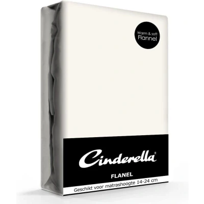 Afbeelding van Hoeslaken Cinderella Ivory (Flanel) 180 x 200/210 cm