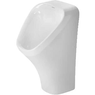 Afbeelding van Duravit urinoir durastyle dry model zonder vlieg watervrij afvoer horizontaal 50 mm inclusief geurafsluiter en bevestigingen wit 2808300000