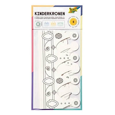 Afbeelding van Folia Bubble 23309 kronen in 3 verschillende vormen, 6 stuks, wit