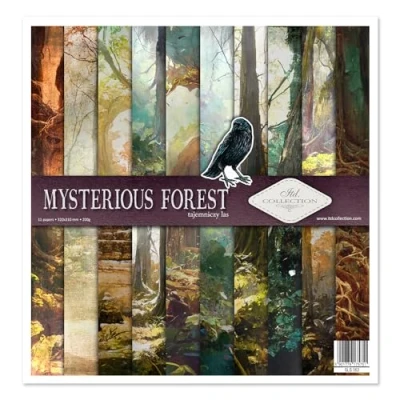 Afbeelding van ITD Collection Scrapbookpakket van 12 x inch, plakboekpapier, decoratief papier, decoupage, kaarten maken, papierformaat 310 320 mm (Mysterious Forest, SLS053)