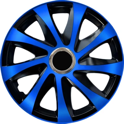 Afbeelding van NRM DRIFT Extra wieldoppen 16&quot; Set van 4 stuks Blauw / Zwart