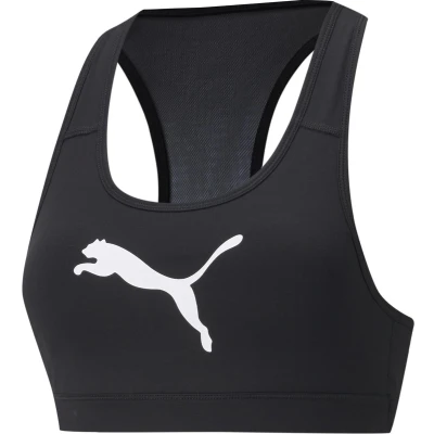 Afbeelding van PUMA Mid Impact 4Keeps Graphic Bra PM Dames Sportbeha Zwart/Wit Maat L