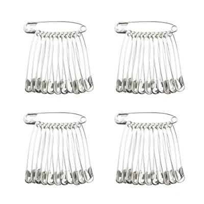 Afbeelding van Vernikkelde veiligheidsspelden, 27 mm, 48 stuks, voor kleding, kunst en handwerk, naaien, zomen, stof, kinderkleding