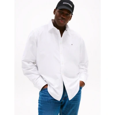 Afbeelding van Tommy Hilfiger Solid Heritage Overhemd, Heren, Maat: 4XL, Opthic white
