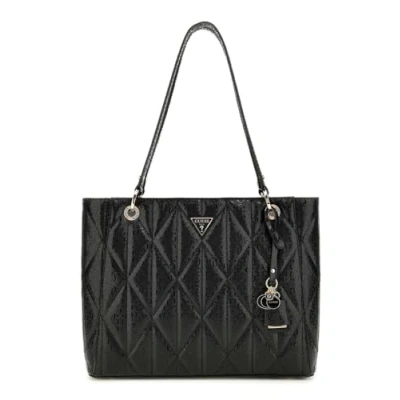 Afbeelding van GUESS schoudertas Aldina Noel Tote Bag Black zwart
