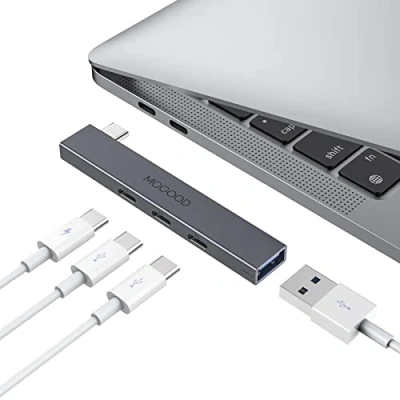 Afbeelding van MOGOOD USB C Hub Splitter voor Laptop (Niet Ondersteuning Monitor) naar Multiport Adapters 60W Power Delivery Adapter MacBook