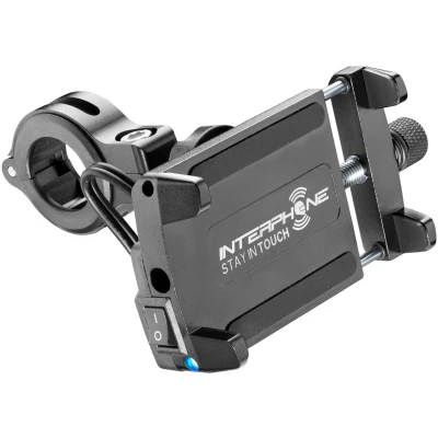 Afbeelding van Interphone Smartholder Aluminium Crab Met USB Laadpoort Universele Motorhouder