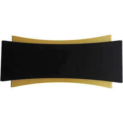 Afbeelding van QAZQA Moderne wandlamp zwart met goud Plats