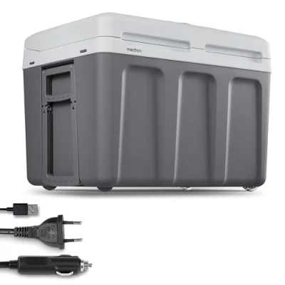 Afbeelding van MEDION mobiele koelbox met verwarmingsfunctie (elektrisch, 2in1 koelen en verwarmen, 40 liter, 3in1 aansluiting 5V USB, 230V &amp; 12V autoadapter, voor auto, vrachtwagen, camping, vakantie, tuin, festiva