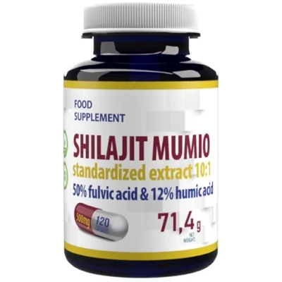 Afbeelding van Shilajit Mumio Extract 5000 mg equivalent (500 van 10:1 extract) 120 veganistische capsules