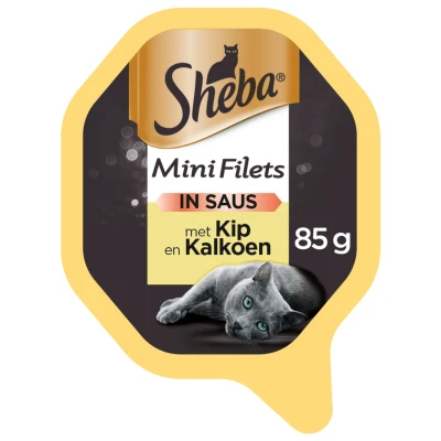 Afbeelding van Sheba Alu Selection 85 g Kattenvoer Kip&amp;Kalkoen