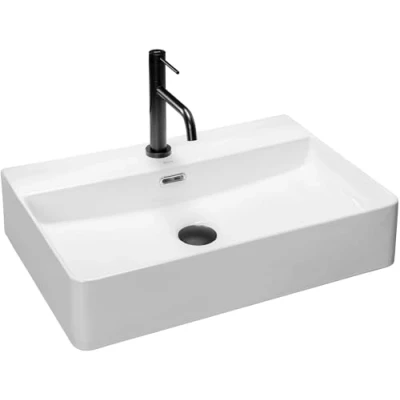 Afbeelding van REA Gina Opzetwastafel Waskom 60.5 x 42 13.5 cm Glans Wit