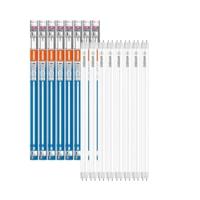 Afbeelding van OSRAM LED rør T8 18 EM PC 600 mm, lineært rør, 6,6W, 800lm, 6500K, dagslys hvidt lys, erstatning til lysstofrør med G13 sokkel, lang levetid, lavt energiforbrug