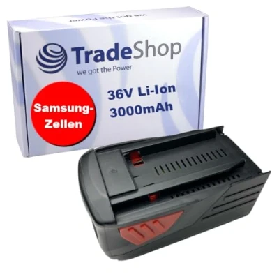 Afbeelding van Trade Shop Premium Li Ion accu, 36 V / 3000 mAh voor Hilti TE6 A36, A36 AVR, ALi, TE 30 CPC 36V, WSR A, WSC 7.25 70 vervangt B36/3.9, 2203932, 418009