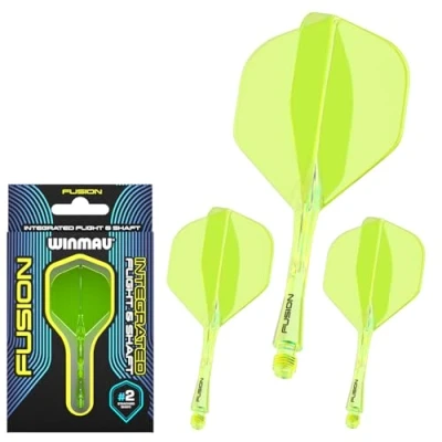 Afbeelding van WINMAU FUSION FLUOR YELLOW DART FLIGHTS MEDIUM