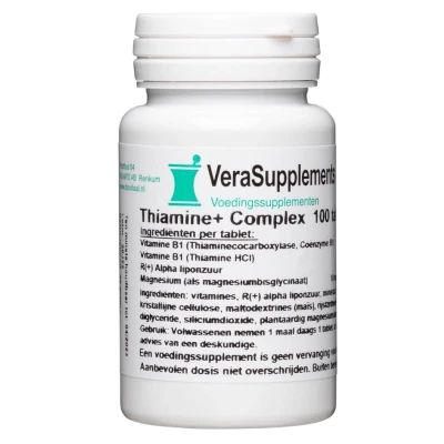 Afbeelding van VeraSupplements Thiamine+ Complex Tabletten 100TB