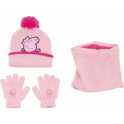 Afbeelding van Muts, Handschoenen en Nekwarmer Peppa Pig Cosy corner Roze