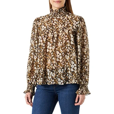 Afbeelding van DreiMaster Vintage Bridgeport blouseshirt voor dames, Zwart meerkleurig., XL