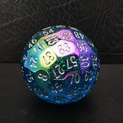 Afbeelding van Bescon Dazzling Blue 100 Sided Dice, Game Dice D100, Polyhedral Solid Sides 45MM in Diameter (1.8inch)