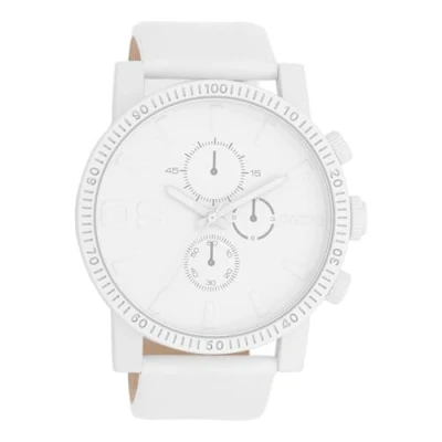 Afbeelding van witte OOZOO horloge met leren band C11310