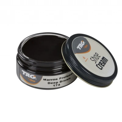 Afbeelding van TRG schoencrème met bijenwas diep bruin 50 ml