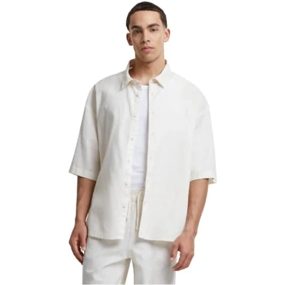 Afbeelding van Urban Classics Overhemd, Heren, Maat: Medium, Whitesand