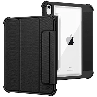 Afbeelding van Fintie Hybride Rugged Armor hoes voor iPad 10e generatie 2022 10,9 inch met pennenhouder militaire valgeteste heavy duty beschermhoes generatie, zwart
