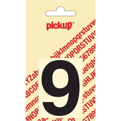 Afbeelding van Plakcijfer Helvetica 60 mm zwart 9