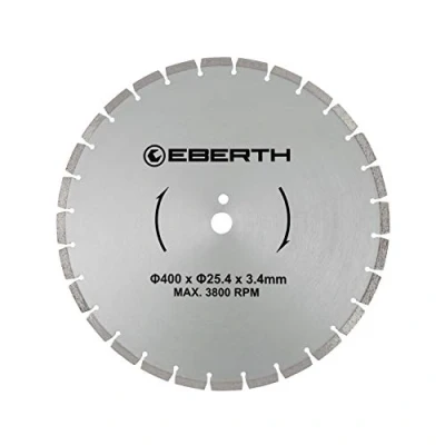 Afbeelding van EBERTH doorslijpschijf diamantslijpschijf voor steen, beton, tegels en porselein, diamantschijf met 400 mm diameter, 25,4 boring, 3,4 dikte, diamant graniet, keramiek,