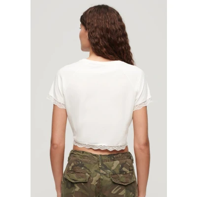 Afbeelding van Superdry Tshirt print, Dames, Maat: 36, Off white