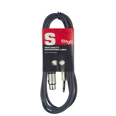 Afbeelding van Stagg SMC6XP 6 m hoge kwaliteit XLR naar phono plug microfoonkabel, Zwart